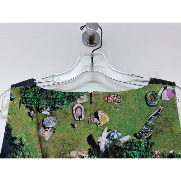 NWT Akris Punto Surfer Print Park Picnic Marina Sail Boats Water Dress Blue 8 - Picture 9 of 13